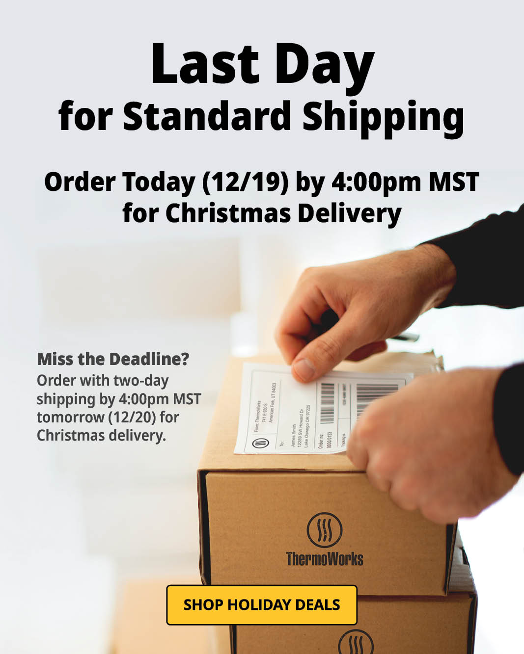 Order before 400pm for Standard Shipping to arrive before Christmas